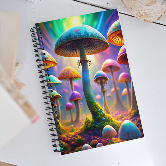 Spiral mushroom notebook