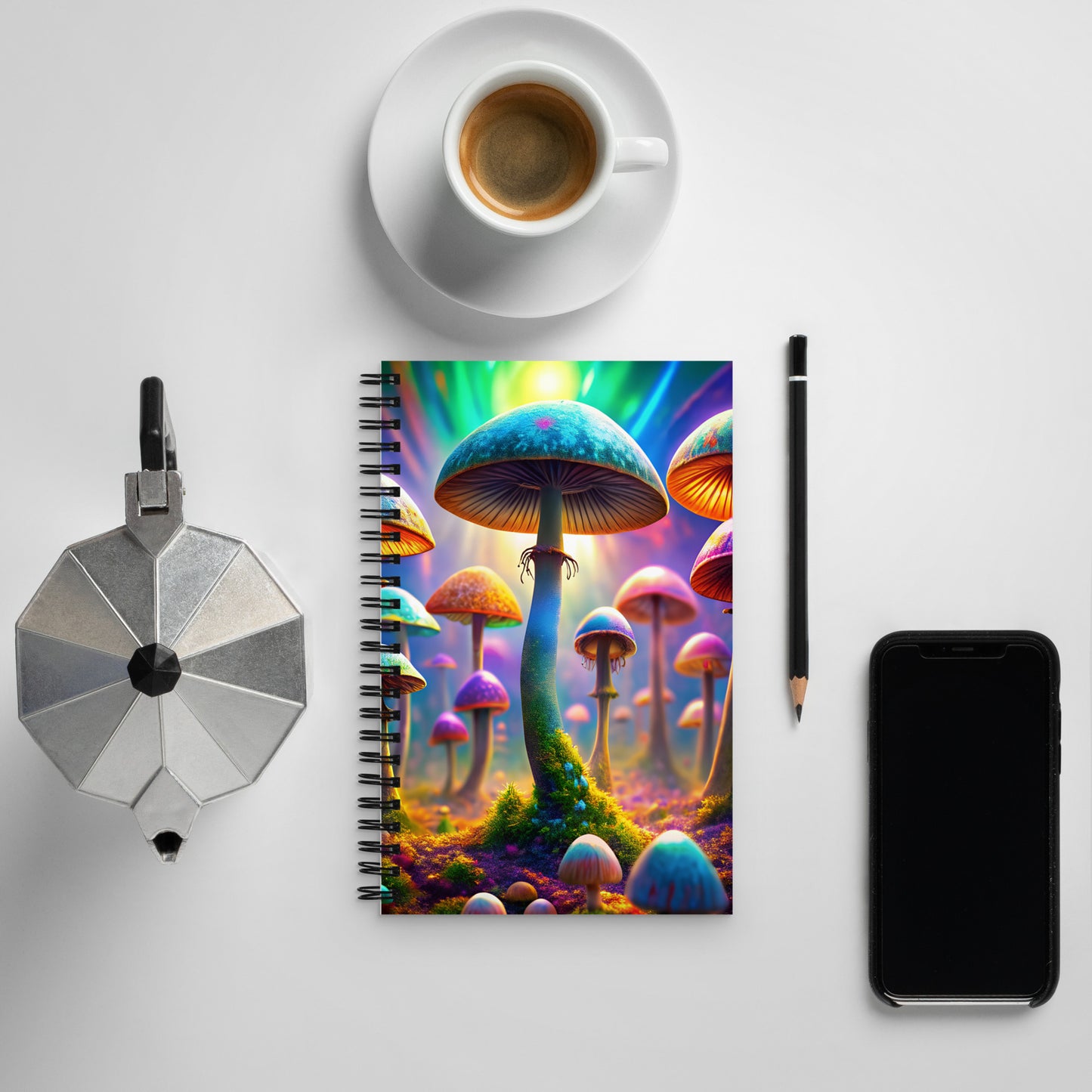 Spiral mushroom notebook